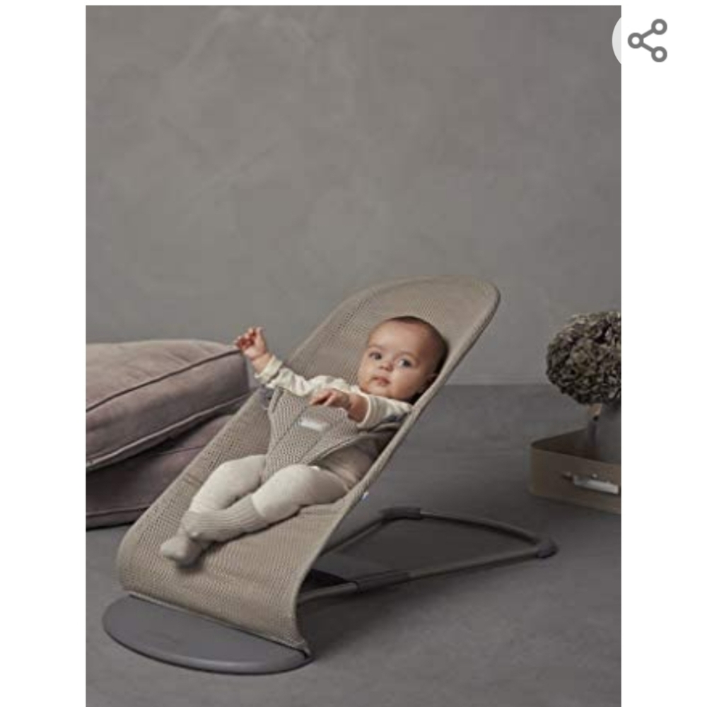 BABYBJORN Bouncer Bliss, Mesh, Greige - Picture 3 of 3